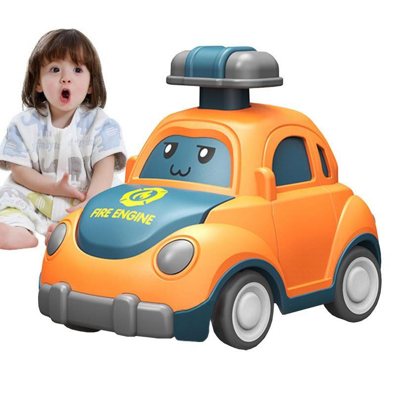 Cute Pull Back Cars Toy Interactive Mini Car Model Pai-filho Pressione e vá veículo brinquedo cor reconhecimento carro brinquedo para crianças