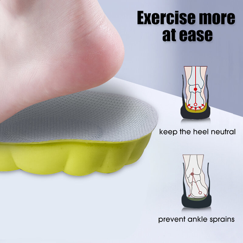 4D Látex Massagem Palmilha Ortopédica Esporte Palmilhas Macio Respirável de Alta elasticidade Absorção de Choque Running Shoe Pad para Homens Mulheres