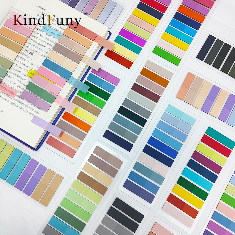 KindFuny-Autocollants de licence auto-adhésifs, 3600 feuilles, bloc-notes, marqueurs de page, drapeaux en papier, onglets, index