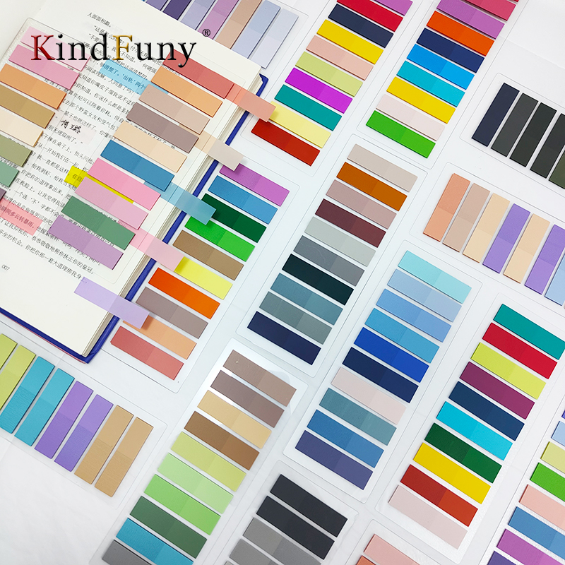 Kindfuny 3600แผ่นสติกเกอร์เครื่องเขียนวางแผนมีกาวในตัวแผ่นบันทึกข้อมูลแบบหลวมๆกระดาษธงกระดาษดัชนีป้ายสติกเกอร์