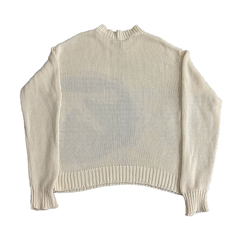 Aphex-suéter de punto gemelo para hombre, Tops de manga larga Vintage de gran tamaño, Jersey Y2k, ropa de calle, ropa de moda gráfica, Invierno