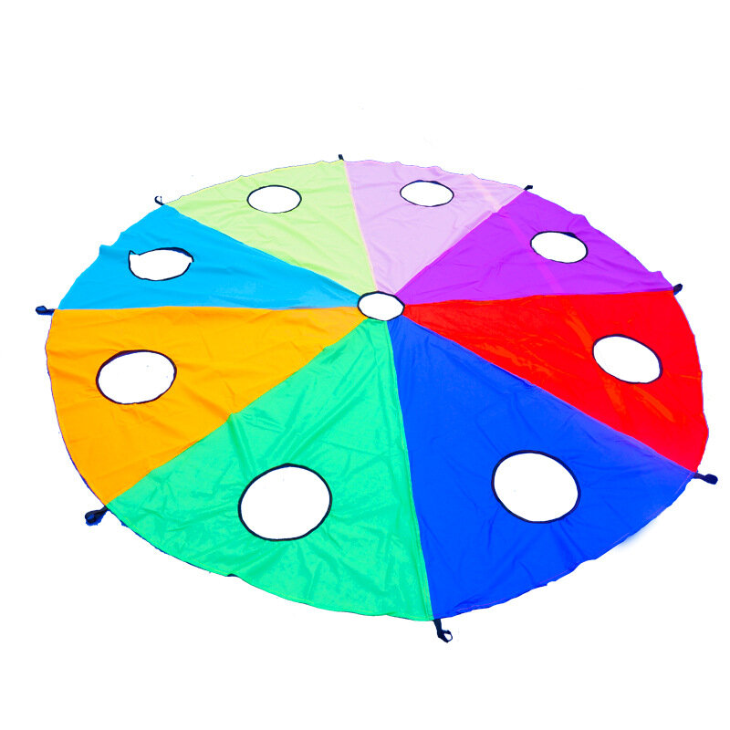 Colorful Parachute Mat for Kindergarten Hit Hamster Rainbow Umbrella Toys Funny Parent-Child Activities Game Props Outdoor Sport