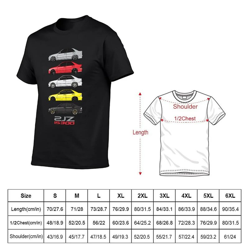 남성용 오버사이즈 애니메이션 티셔츠, IS300 티셔츠 5 개