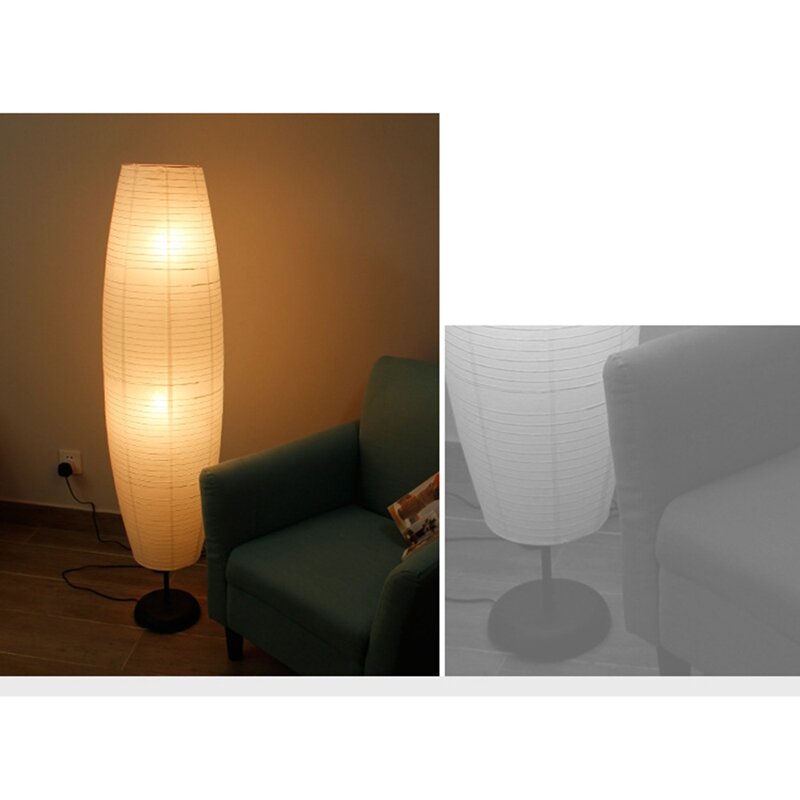 مصباح أرضي من ورق الأرز ، أضواء طويلة مبتكرة ، ديكور غرفة المعيشة ، مصابيح حامل ورقية خاصة ، بجانب مصباح