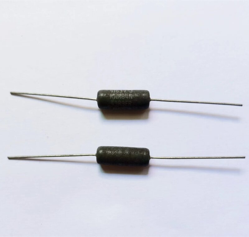 Asli Baru 100% RWR84N 49.9R 49R9FR 1% 5W 22*7MM Presisi Hitam Non Induktif Wirewound Resistor Menggantikan 50R (Induktor)