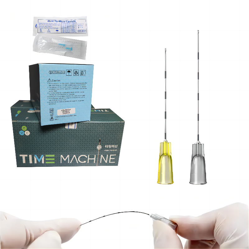 Microcánula médica de punta roma para ácido hialurónico inyectable, aguja de microcánula de 18G, 21G, 22G, 23G, 25g, 27G, 30G, 50mm y 70mm, 10 piezas