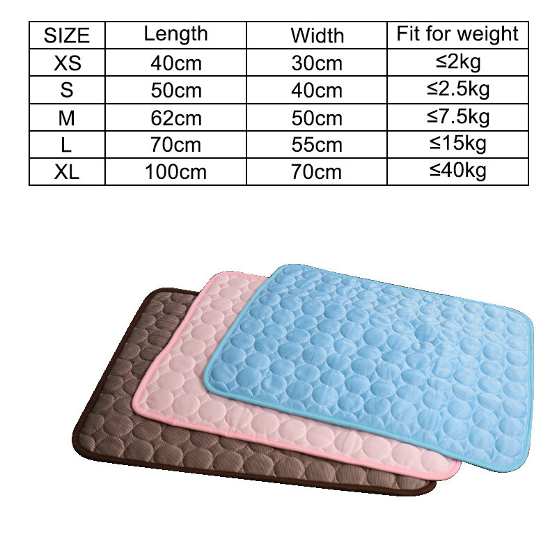 Dog Cooling Mat Summer Pad Pet Mat Bed for Dogs Cat Blanket Sofa Breathable Summer Washable Pet Supplies Accessories