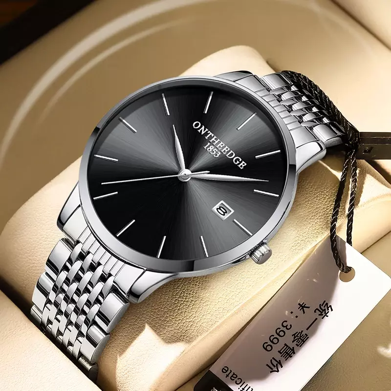 Reloj de pulsera con movimiento mecánico para hombre, pulsera con espejo de zafiro, resistente al agua y luminoso, ideal para negocios