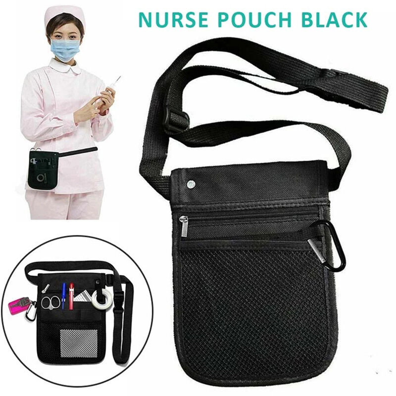 Marsupio da infermiera con supporto per nastro Multi scomparto borsa da cintura tascabile per attrezzi medici borsa Organizer per allattamento