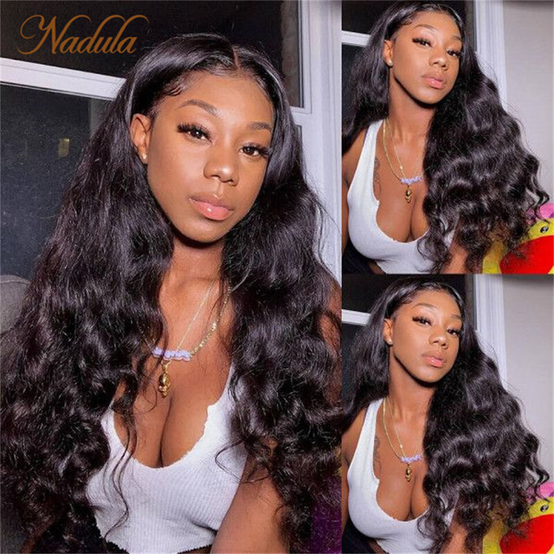 Nadula Hair 6x4.75 Pre Cut Lace Closure Wig Glueless Lace Breathable Cap Wig With Pre-plucked Hairline Bleach Knots Body Wave
