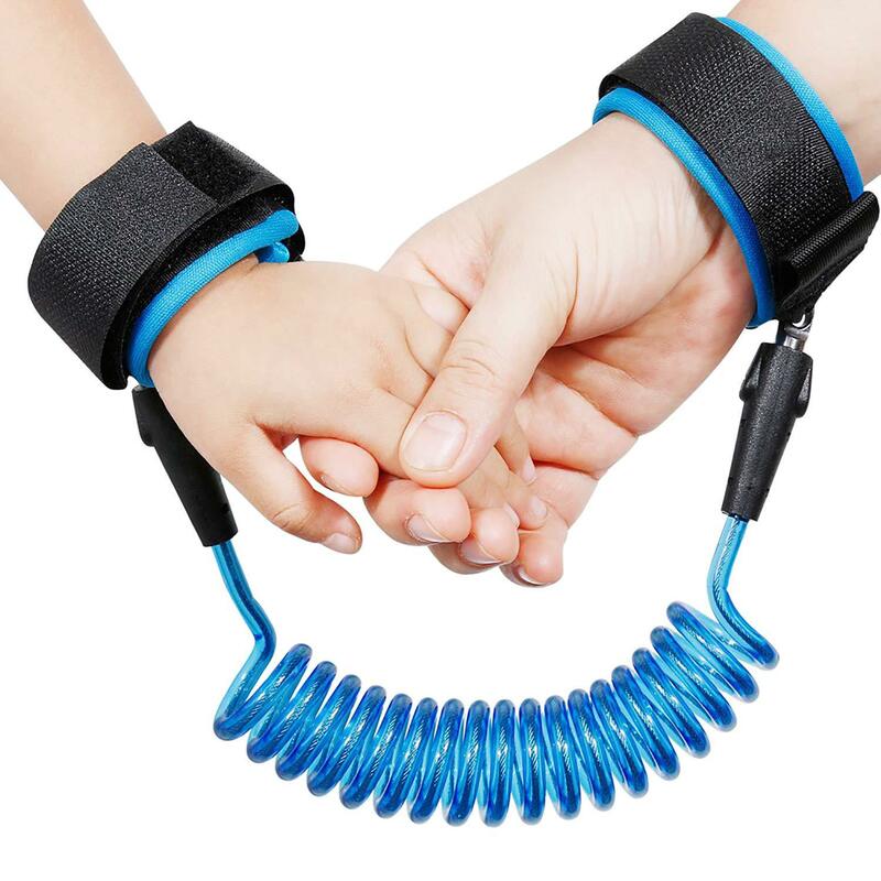 1.5m Kids Safety Harness Adjustable Children Leash Anti-lost Wrist Link Traction Rope Baby Walker Wristband