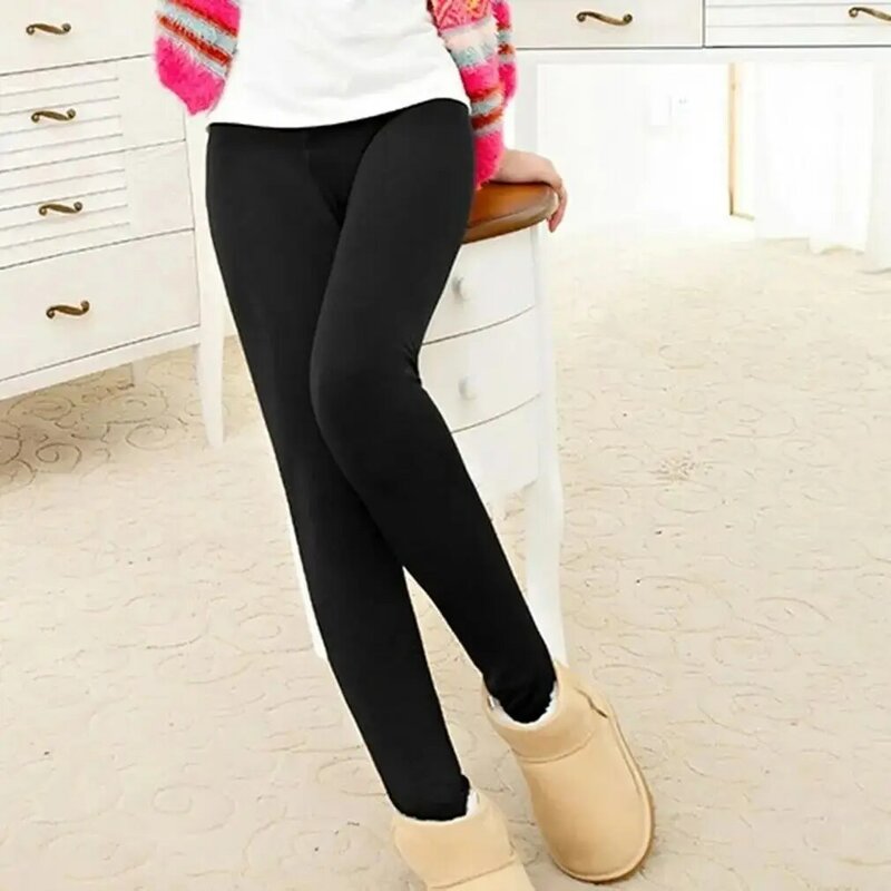 Autumn Winter Warm Soft Pearl Cashmere Bottoming Leggings High-waisted Pencil Pants Thickened Stretchy Trousers for Women