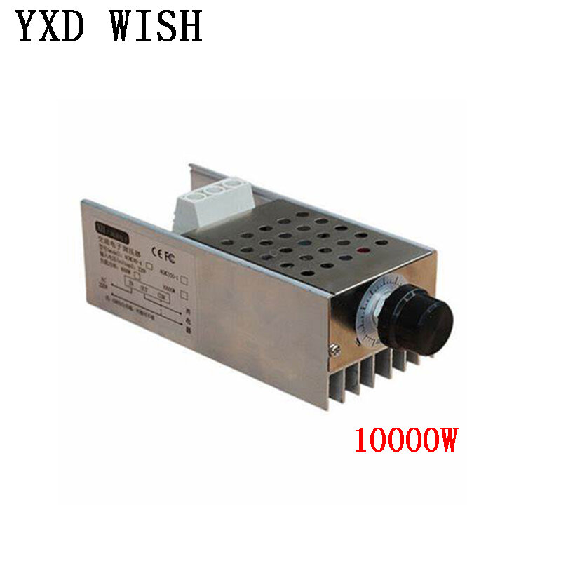 AC 220V 4000W/5000W/10000W SCR Voltage Regulator Dimming LED Dimmer Motor Speed Controller Thermostat Dimer 220 V Power Supply