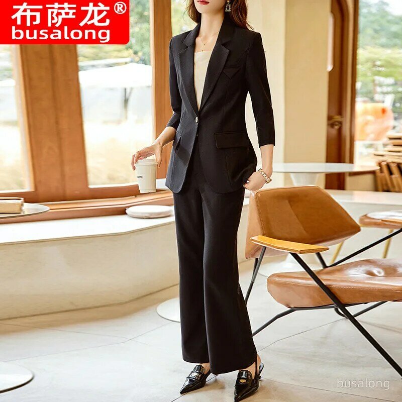 Work Clothes Women's Early Spring New Adult Lady like Woman Temperament Goddess Style Commuter Capable Business Wear Fashionable