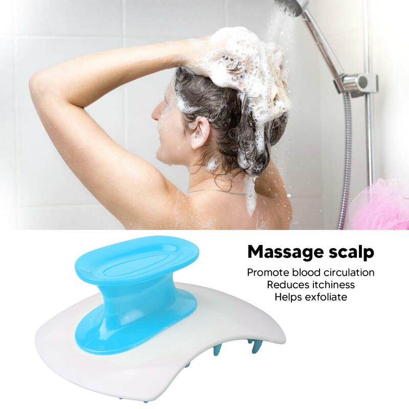 Sikat sampo kulit kepala busur silikon, Scrubber Multi fungsi untuk pengelupasan kulit dan menghilangkan gatal untuk Salon kecantikan