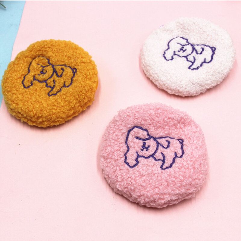 11cm Kid Cute Clouds Smiley Face Bear Plush Coin Purse Cartoon Zipper Plush Pouch Purse Earphone Bag Cosmetic Bag Storage Bag