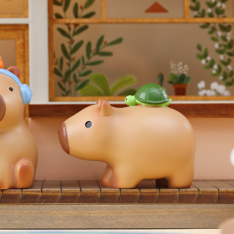 6cm Capybara Figur Blind Box Schlüssel bund Anhänger Simulation Capibara Kawaii Anime Tiere Action figuren Geburtstag Weihnachts geschenk