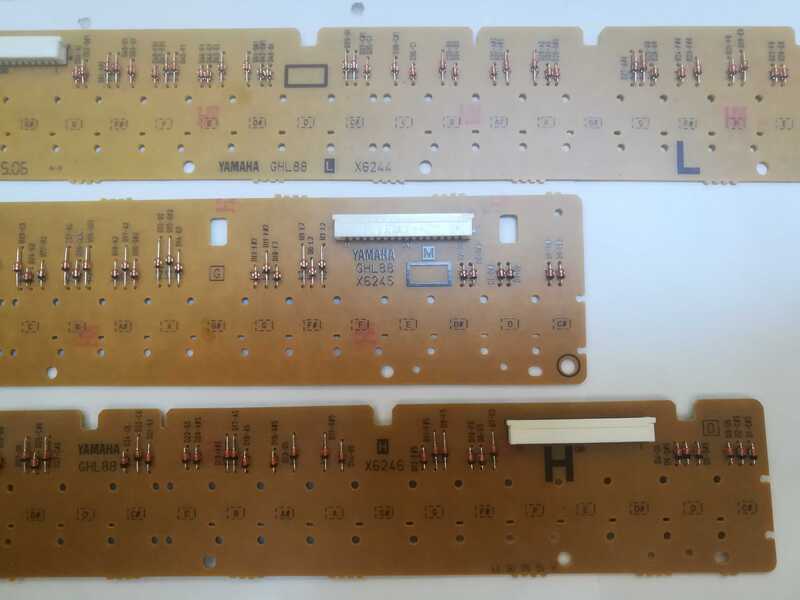ヤマハ用の重要なコンタクト回路基板,pb x6244,x6245,x6246,P-85, P-95,p105,p115,p125,moxf8