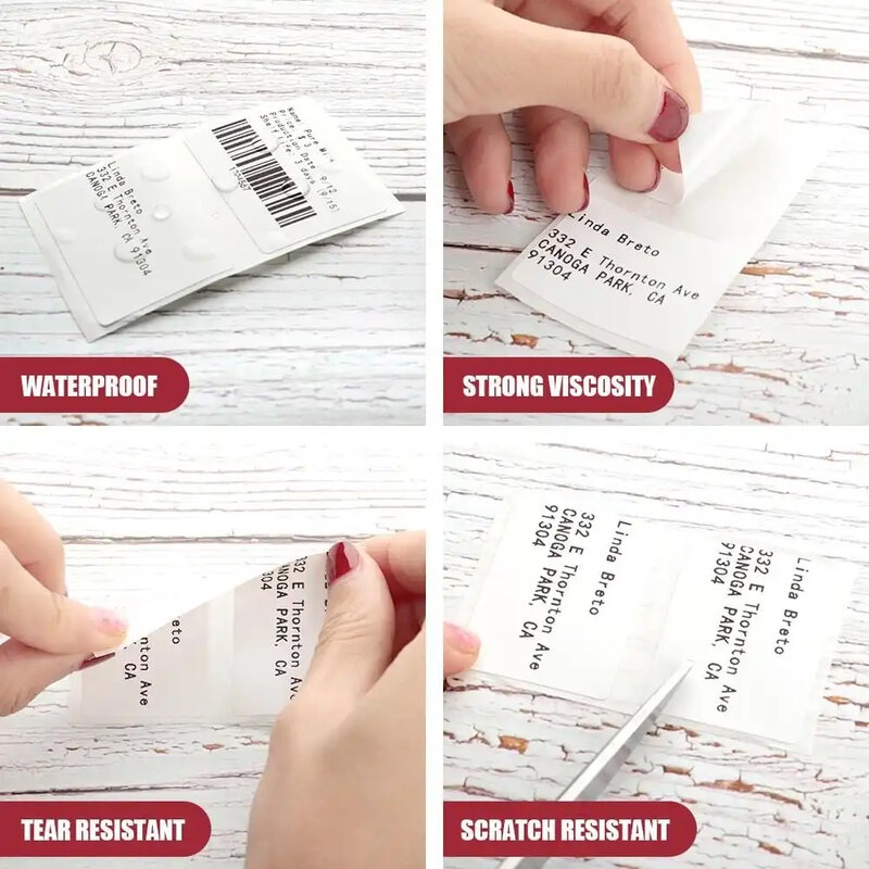 Phomemo-Self-Adhesive Labels Paper, Papel Multi-Purpose, Etiquetas térmicas para impressora de etiquetas, Identificação à prova d'água, M220, M110, M200