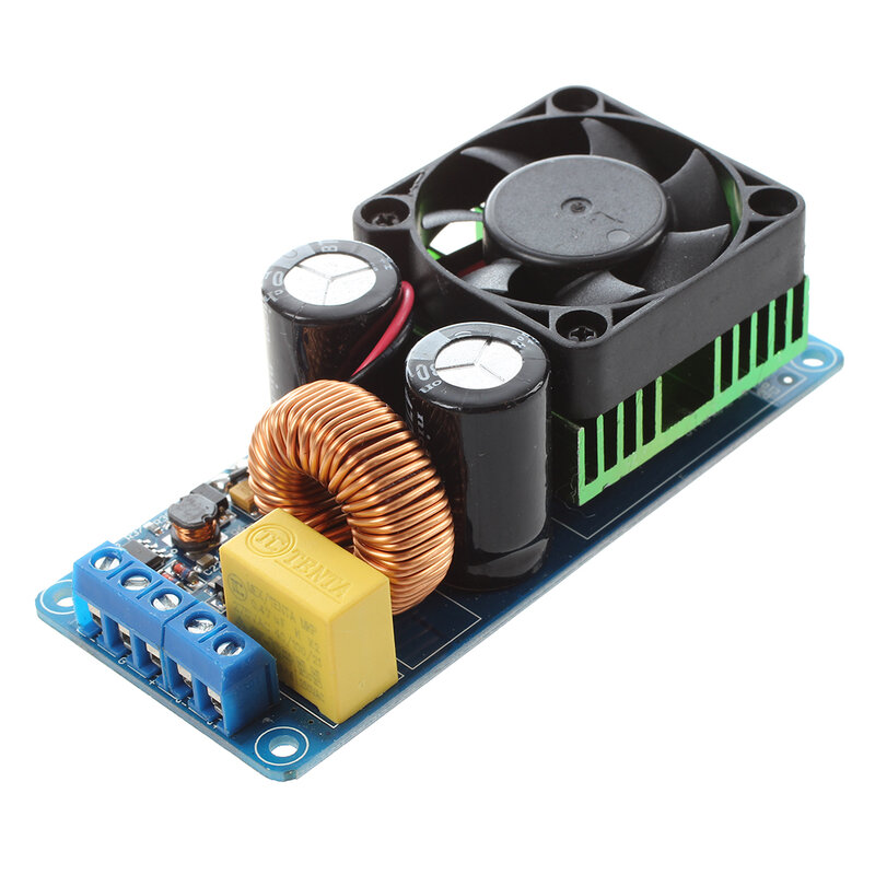 Amplificador Digital de canal Mono, placa de amplificador de potencia HIFI CLASE D CON ventilador, IRS2092S, 500W