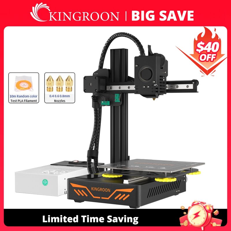 KINGROON-impresora 3D KP3S de alta precisión, Kit de impresora 3d FDM actualizado, tamaño de impresión KP3S con pantalla táctil, 180x180x180mm