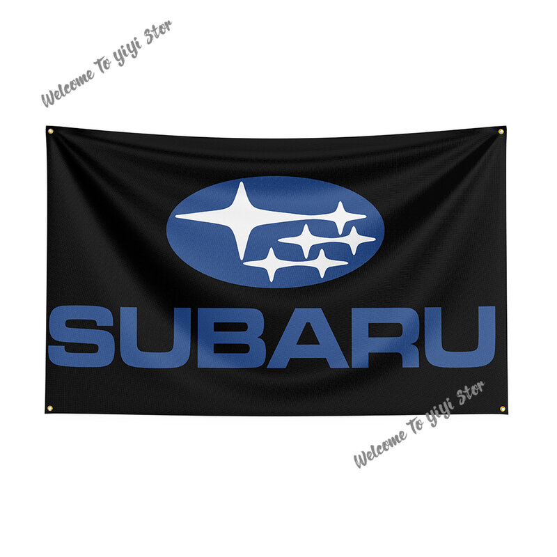Poliéster Impresso Car Banner para Decor, Subarus Bandeira, Decoração, 90x150cm