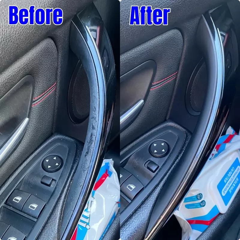 Potongan Penutup Gagang Sandaran Tangan Pintu Interior Tampilan Karbon untuk BMW 3 Seri F30 F32 GT F34 14-17 & 4 Seri F35 F36 2012-2018