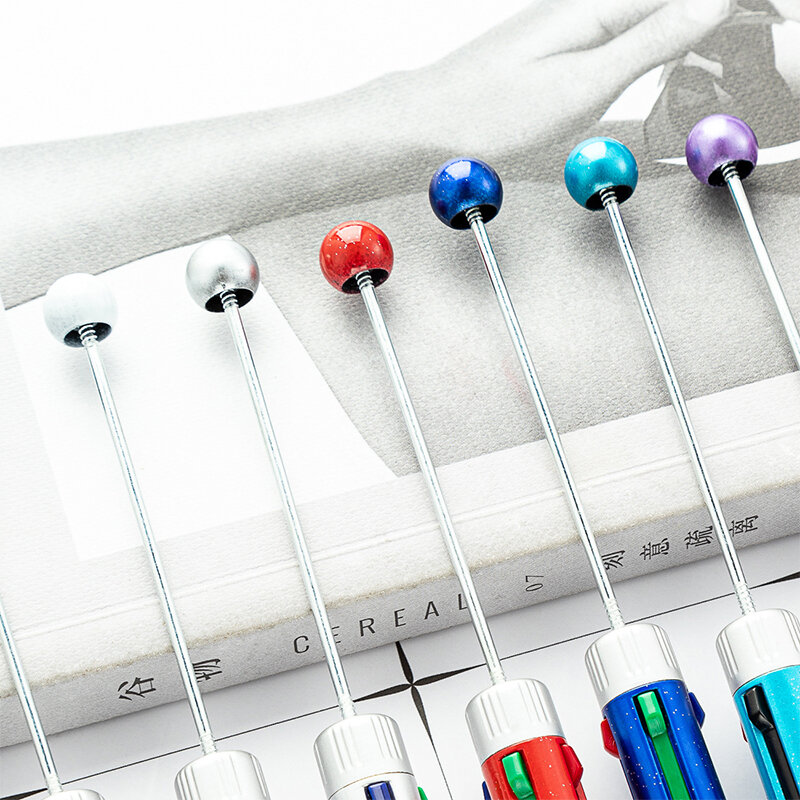 Шариковая ручка с бусинами, 4 цвета