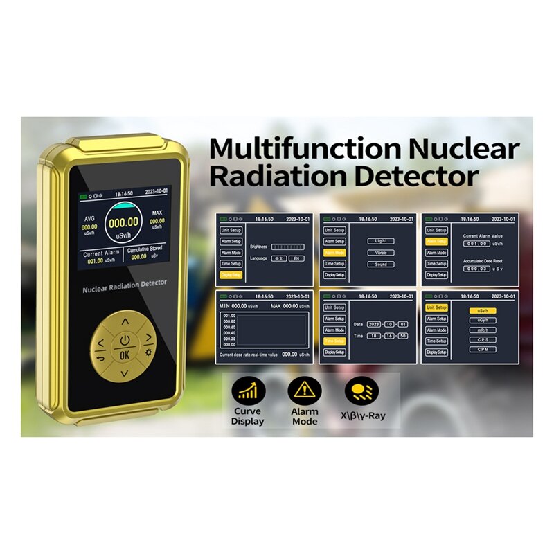Geigerカウンターカウンター核放射線検出器、geigerプレート、ガイニャータ用のオクトアクティビティ検出器、pcソフトウェア、耐久性