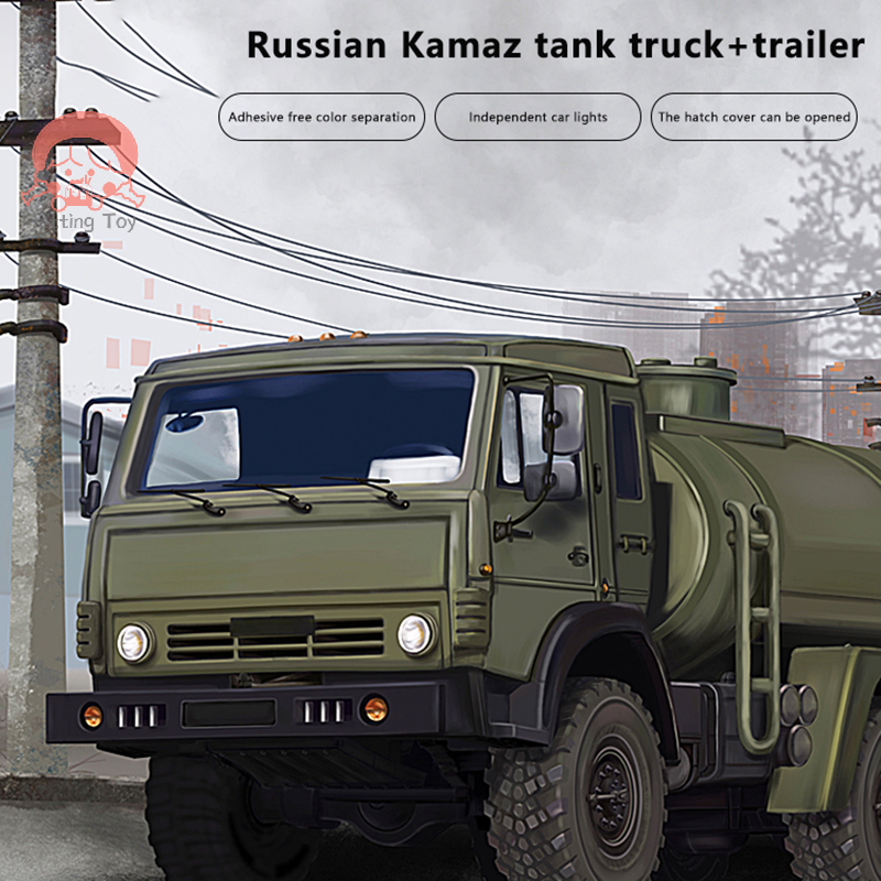 1/72 Russia KAMAZ-5350 Militaire Vrachtwagen Assemblage Puzzelmodel Raket Gesimuleerd Artilleriemodel Jongens Speelgoed