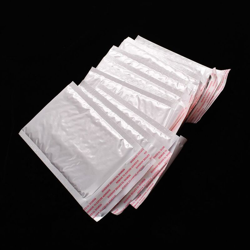Bolsas de sobres de espuma blanca, sobres de envío acolchados autosellados con burbujas, paquetes de envío, 10 unidades por lote