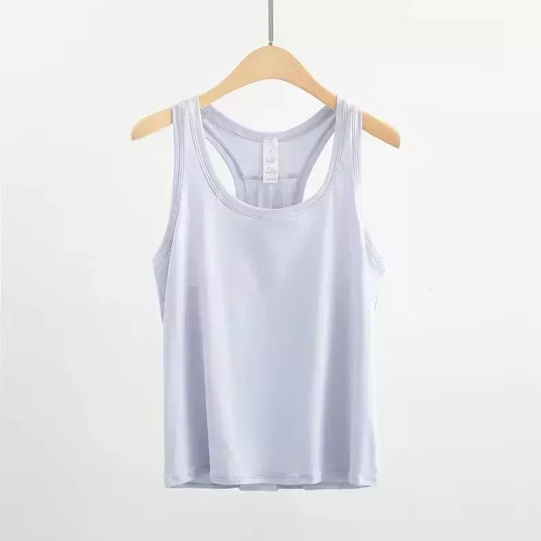 Lemon-camisetas sin mangas holgadas para mujer, camisas elásticas de fuerza de secado rápido para correr, ejercicio, chaleco de Fitness de verano, ropa deportiva