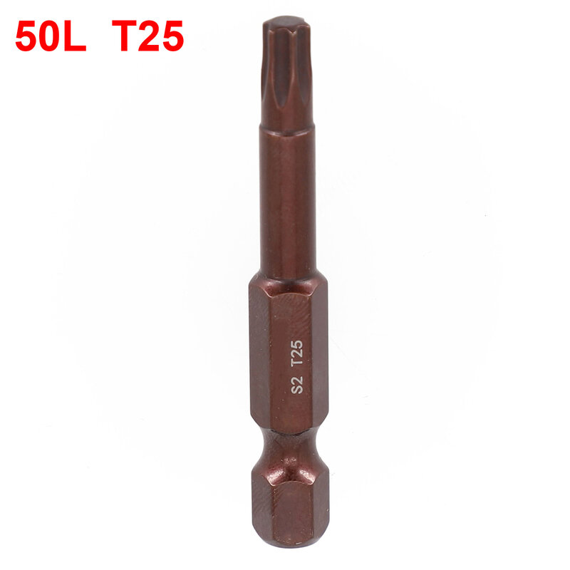 Magnetic Screwdriver Plum Blossom Screwdriver Head  50mm Torx Screwdriver Bit Magnetic Without Hole Hex Shank For Electric Drill