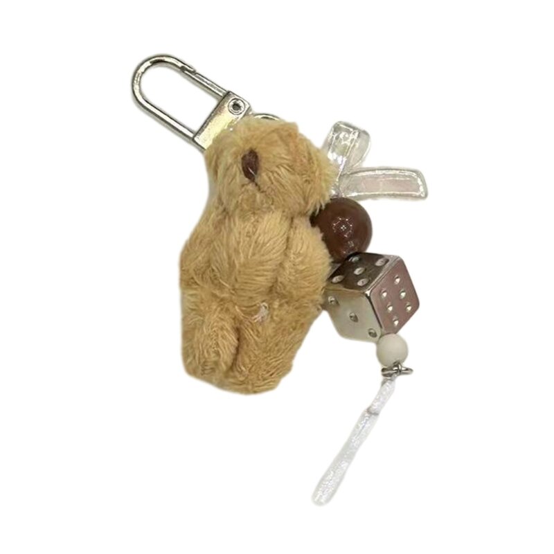 Ciondolo per zaino con catena chiavi a forma orsetto animale per regalo compleanno per festa Natale