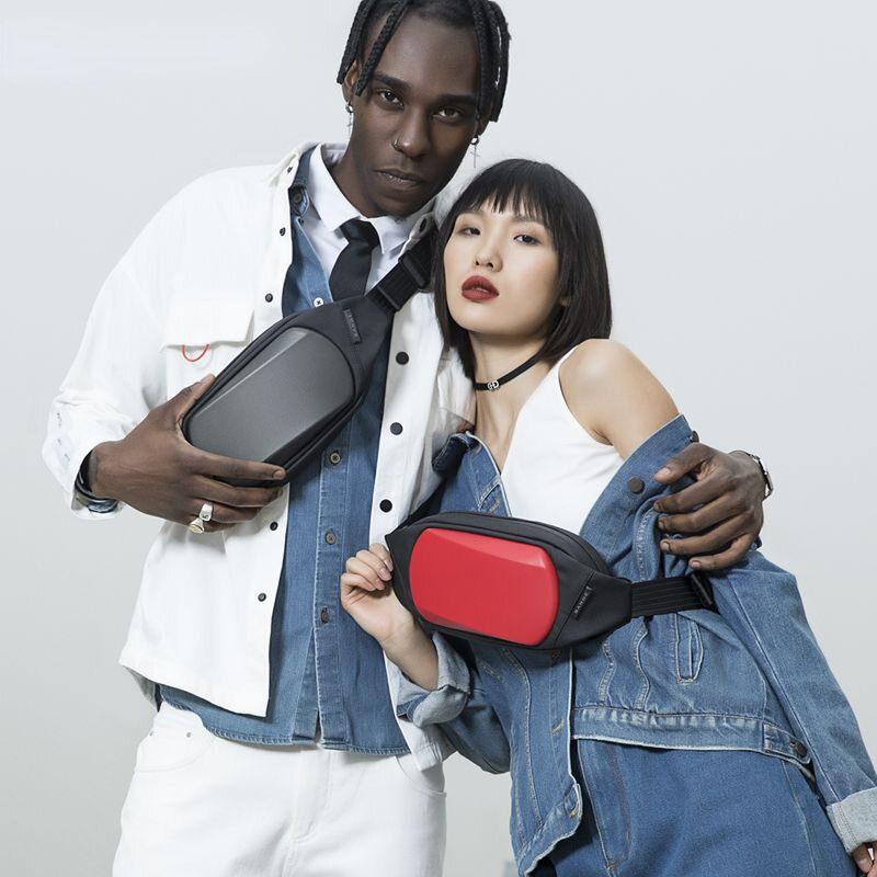 Chikage Exquisite Unisex Fanny Pack Men's Waterproof Chest Bag Korean Fashion Trend Hard Shell Single Shoulder Crossbody Bag
