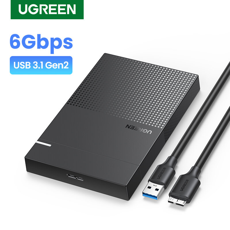 UGREEN – boîtier pour disque dur externe SATA 2.5 ", 5Gbps, USB Type C, compatible UASP, pour SSD 9.5, 7mm