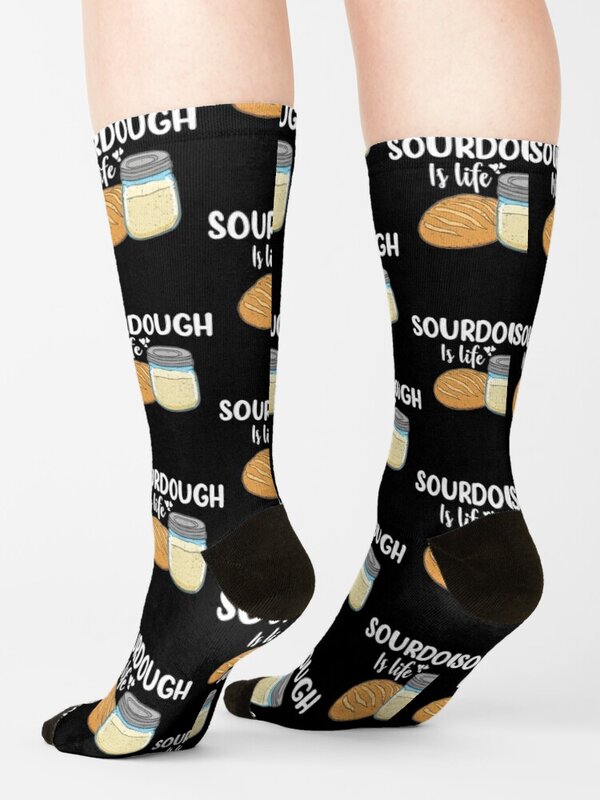 Sourdough baker sourdough é vida pão padeiro design meias masculino sock futebol masculino tênis