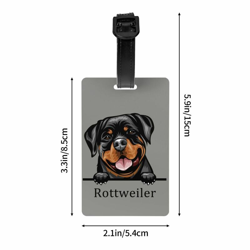 Przywieszka na bagaż dla psa Rottweiler torba podróżna dla zwierząt domowych walizka na identyfikator prywatności
