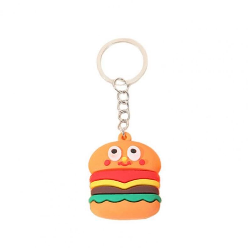 Unique King Ring Holder Creative Car Keychain Colorful Decorate Imitation Food Car Keychain