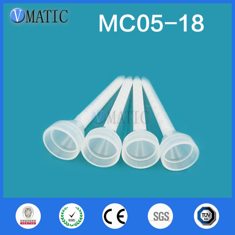 Бесплатная доставка, полимерный статический миксер, MC05-18 смешивающие сопла для Duo Pack Epoxies (белый сердечник)