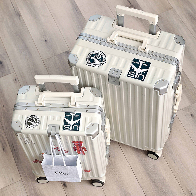 Rolling Luggage Female 26 28" Strong Thick Durable Trolley Box Male 24" Travel Boarding Password Box Suitcase Soundproof Wheel