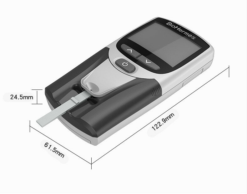 Biohermes Quick Pocket Draagbare Handvat HbA1C Analyzer Bloedgroep Apparatuur Glucose 25/50Pcs Strip Suiker Exp: 2024.03