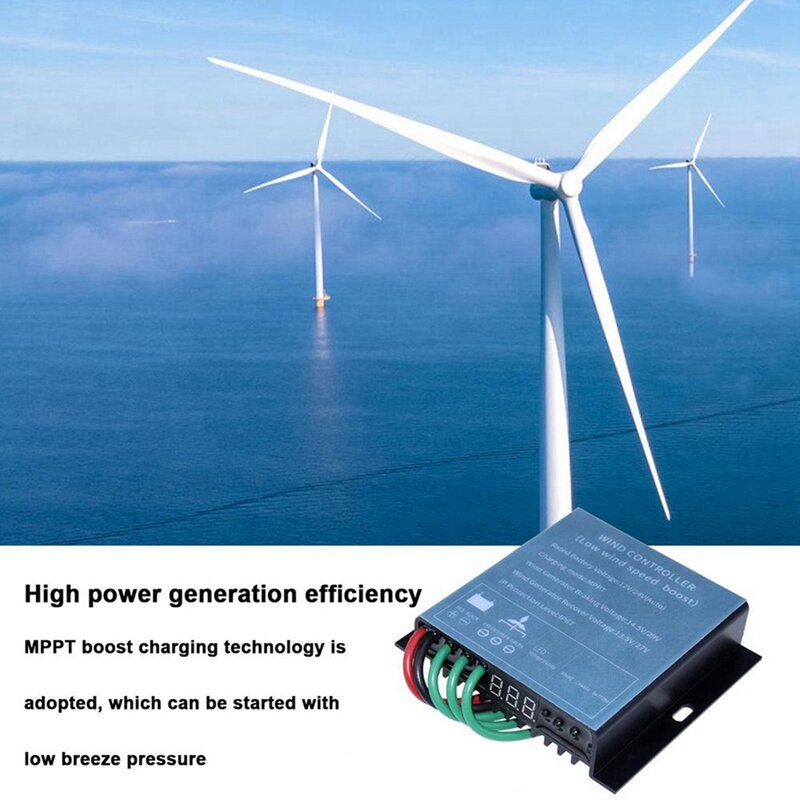 Hot-2X pengontrol Generator yang digerakkan angin 12/24V 800W MPPT pengendali pengisi daya turbin angin pengontrol Generator dengan Monitor