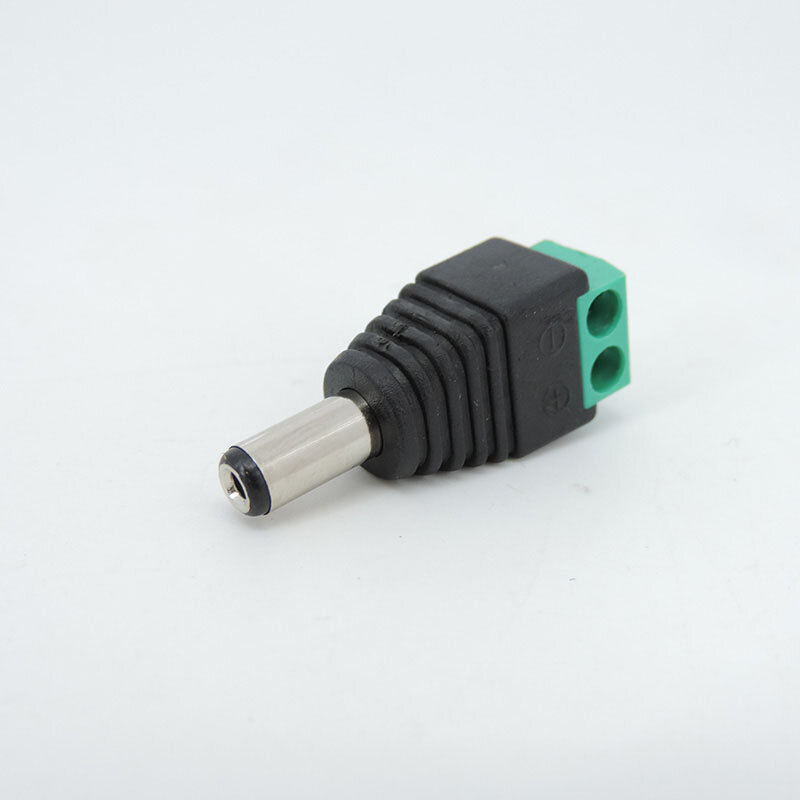 10pcs DC Male female Jack Plug power connector 2.1*5.5mm 5.5x2.1mm terminal Adapter Cable for 3528/5050/5730 CCTV IP camera