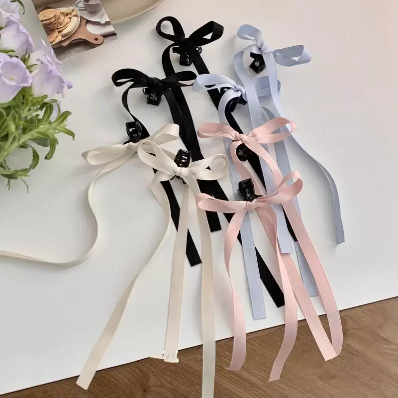 2PC Lovely Small Ribbon Hair Claw Clips for Women Girls Kids Child Ballet Hairpin Headband Gift Party Holiday accessori per capelli
