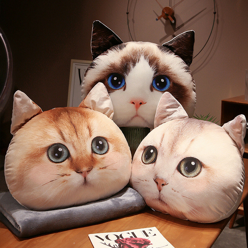 Mainan kucing lucu baru selimut musim panas boneka bantal empuk bantal binatang menggemaskan hadiah ulang tahun