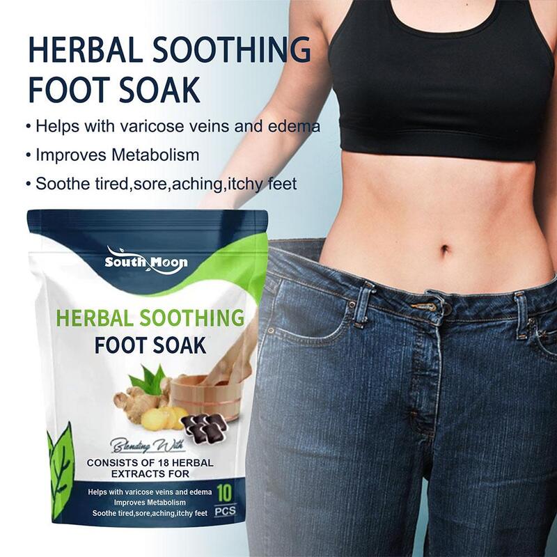 Lot Natural Herbal Foot Soak Gel Detox Capsule bagno per la pulizia dei piedi Soak Beads piedi dimagranti riflessologia Spa Relax Massage