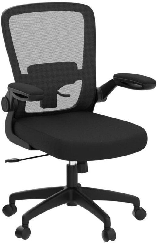 FelixKing kursi kantor ergonomis dengan jaring, punggung tinggi dapat disetel, penyangga Lumbar, sandaran lengan lipat, penggulung eksekutif