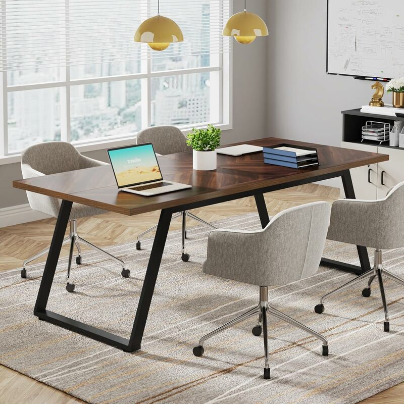 Tribesigns 63 Inch Executive Office Desk, Large Computer Desk with Thickened Frame, Modern Simple Study Writing Table Workstatio