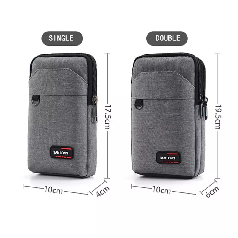 Men's Waterproof Phone Bag Single/double Layer Outdoor Military Waist Fanny Pack Pouch Large Capacity Coin Pocket Card Holder